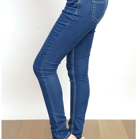 Dark Wash Skinny Jeans - Picture 2 of 4